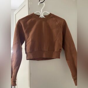 TNA cropped brown crew
